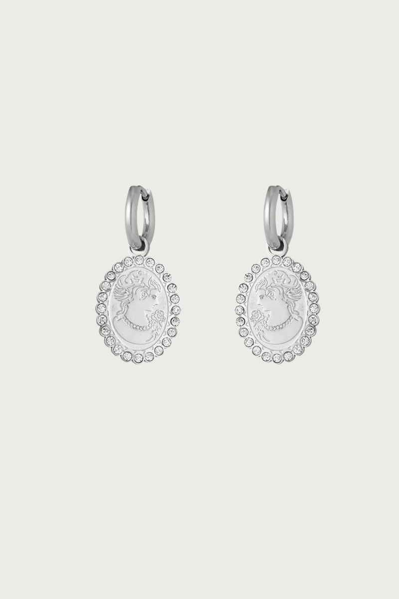 ZIlveren classy rvs oorbellen van Fencyjewels, tijdloze druppelvormige oorhangers die niet verkleuren.