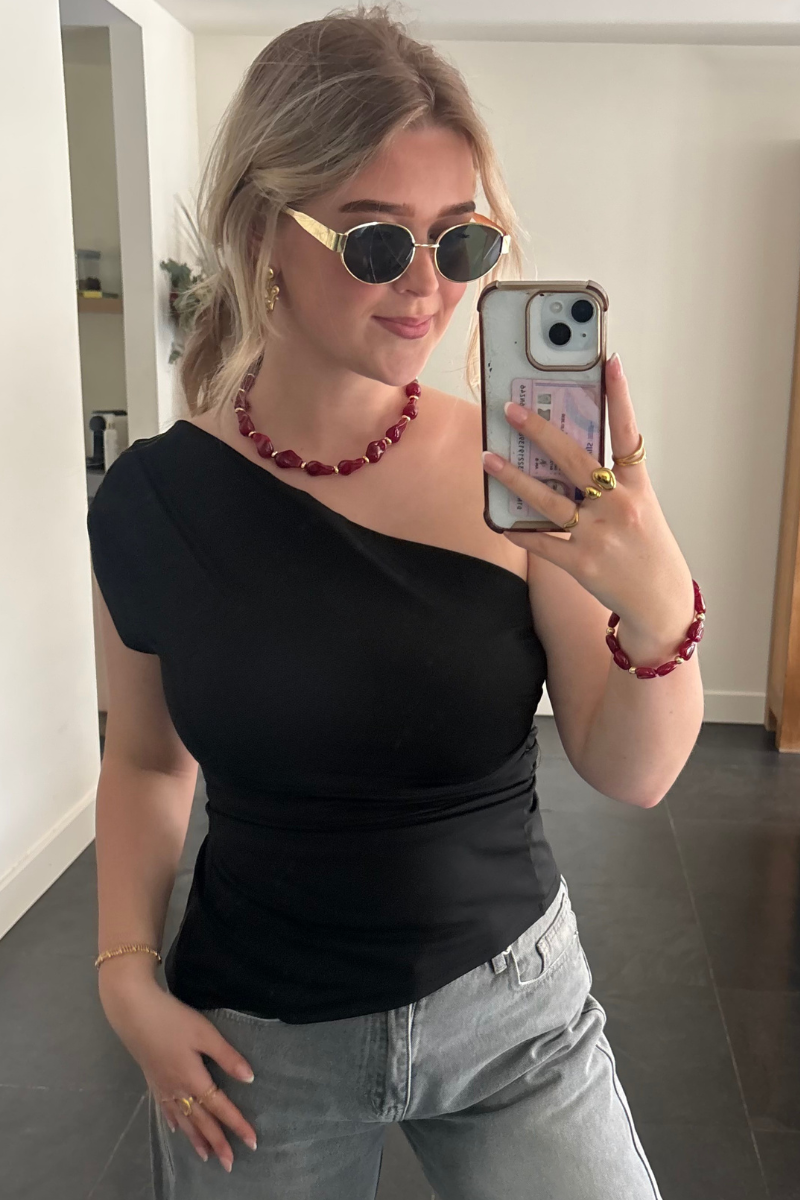 Luna top - Zwart Fencyjewels