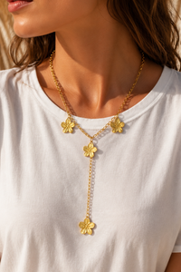 Aloha flower lange ketting Fencyjewels