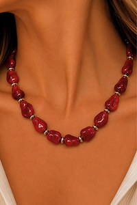 Rode kralen ketting Fencyjewels