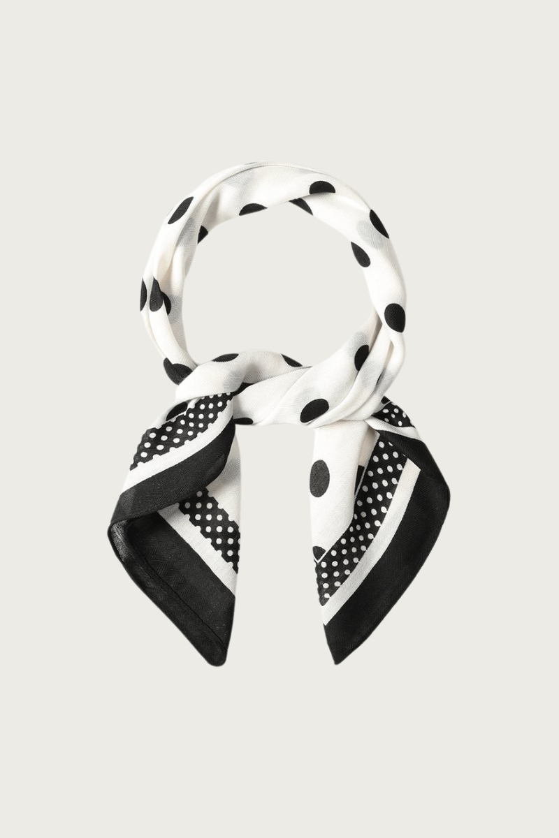 Sjaal wit met stippen Fencyjewels