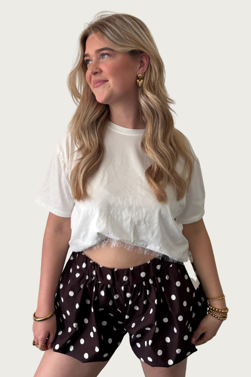 Polka dot ballonbroekje - Bruin Fencyjewels