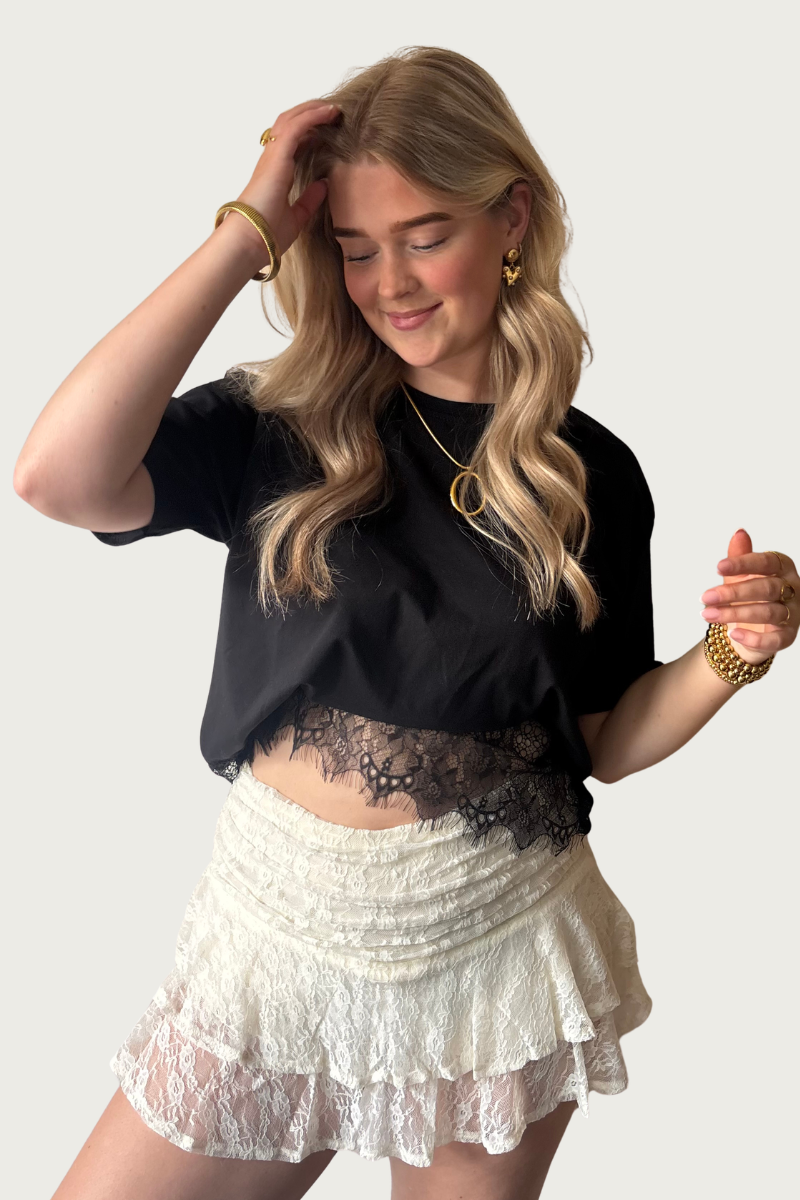 Lace broekrokje - Ecru Fencyjewels