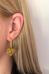 Heart echo oorbellen