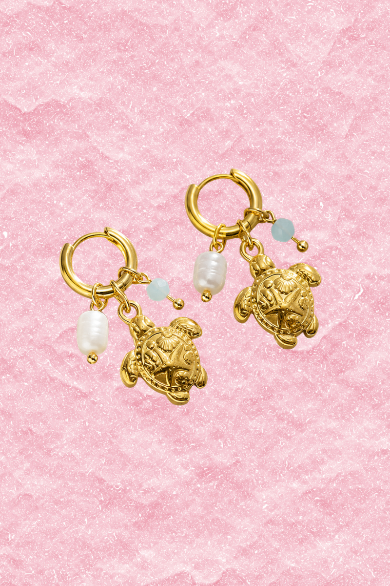 Schilpadjes oorbellen Fencyjewels