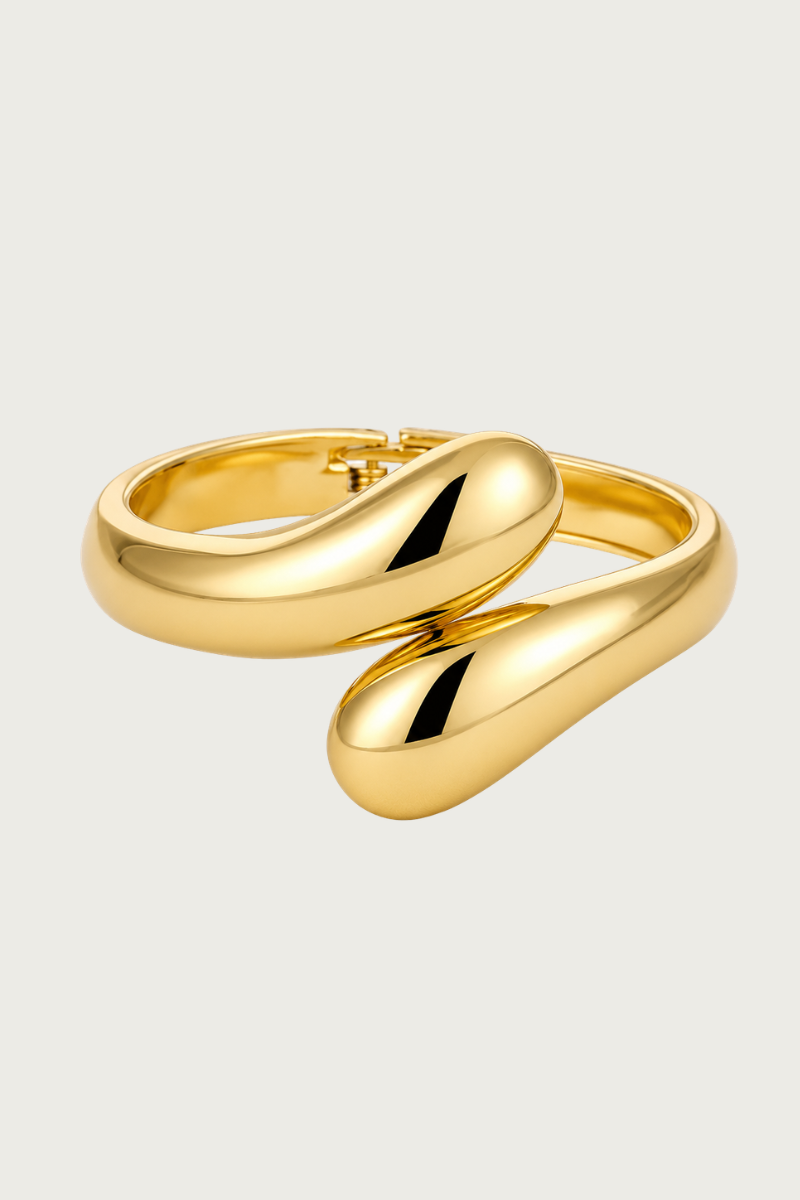 Golden drop bangle Fencyjewels