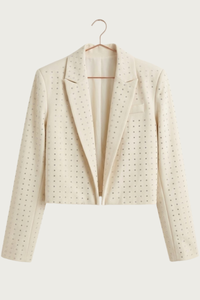 Beige stud blazer Fencyjewels