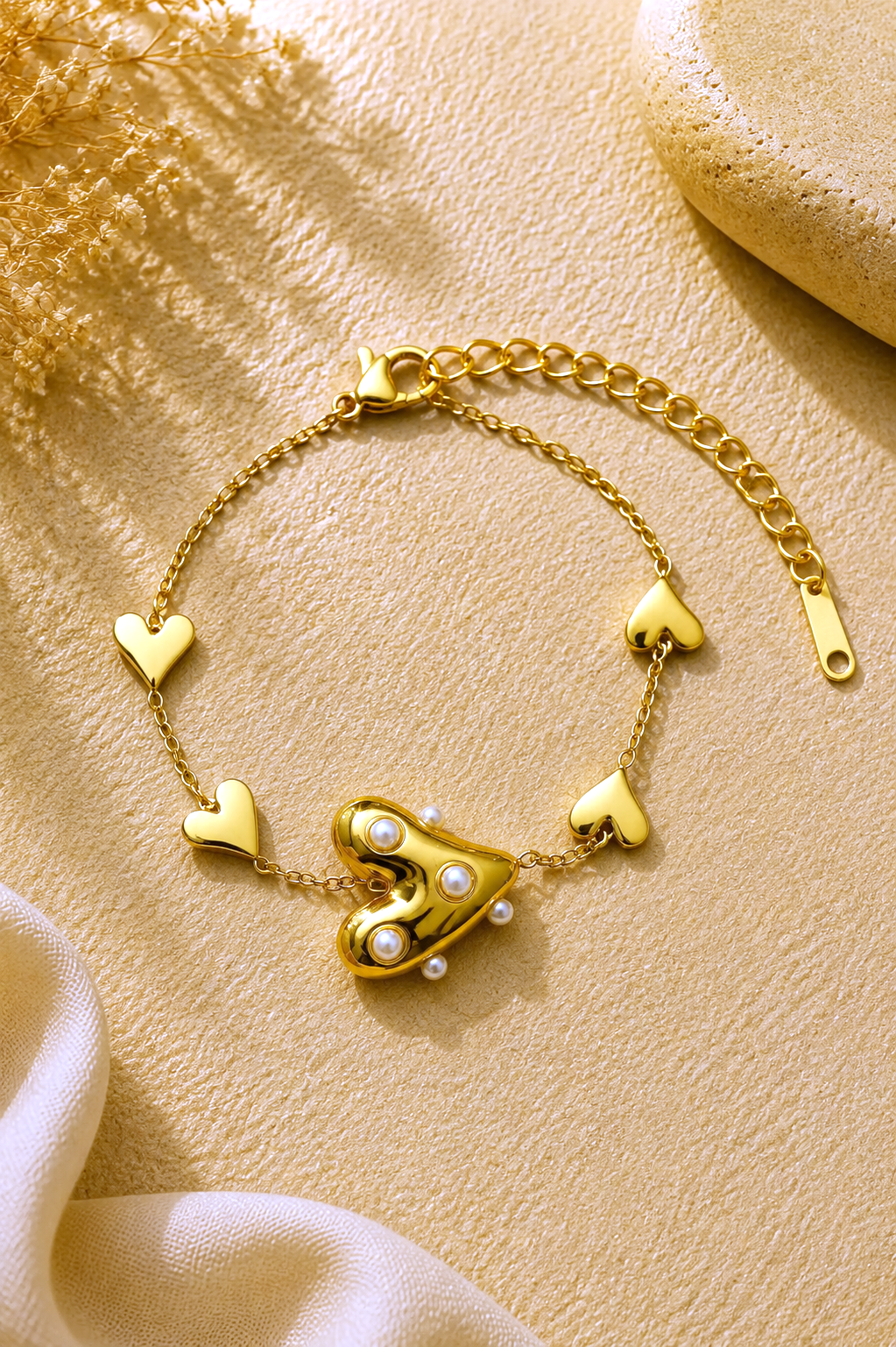 Hart parel armband Fencyjewels