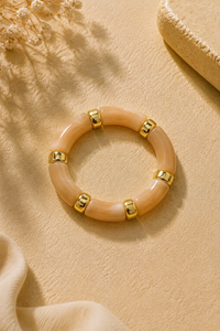 Statement bangle extra lichtbruin Fencyjewels
