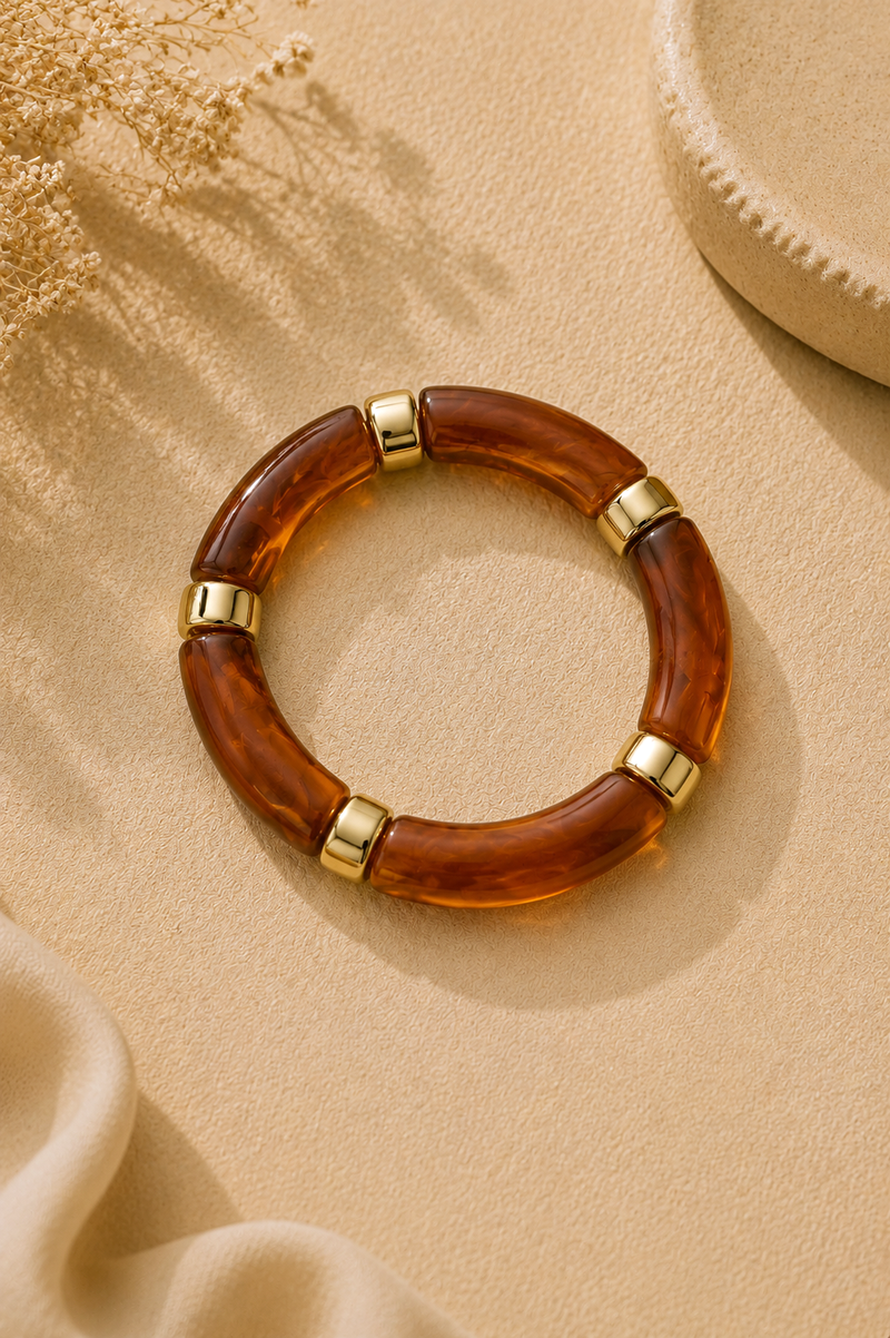 Statement bangle koffie Fencyjewels