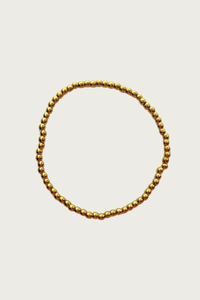 Balls armband 3 mm goud met fijne ronde balletjes van stainless steel van Fencyjewels, verkleurt niet en is waterproof.