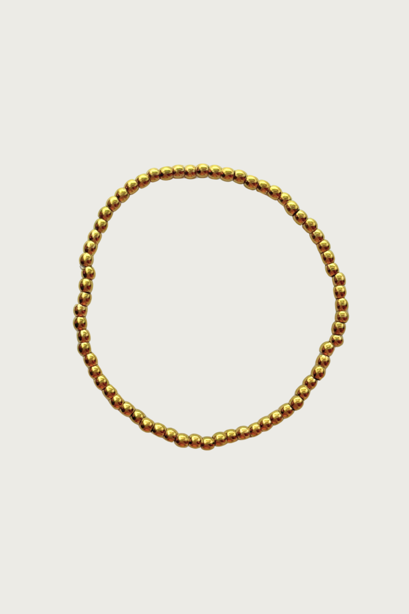 Balls armband 3 mm goud met fijne ronde balletjes van stainless steel van Fencyjewels, verkleurt niet en is waterproof.