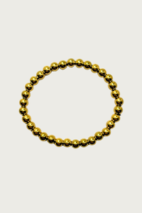 Balls armband 6 mm goud met ronde balletjes van stainless steel van Fencyjewels, verkleurt niet en is waterproof.