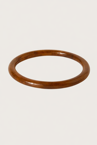 Bruine bangle armband van hars van Fencyjewels met minimalistisch design en comfortabele pasvorm.