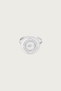 Zilveren halo ring van stainless steel van Fencyjewels, een elegante en waterproof ring met een schitterend centraal detail.