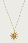 Gouden zon ketting van Fencyjewels – trendy necklace met zonhanger, roestvrij staal, zomerse sieraden met boho touch.