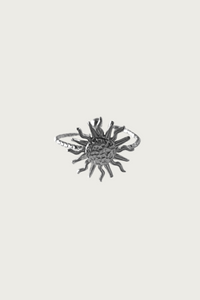 Zilveren zonring van Fencyjewels – verstelbare ring met zonontwerp, boho chic stijl, glanzend roestvrij staal, zomerse sieraden.