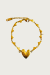 Gouden hart armband van Fencyjewels – elegante armband met 3D hartbedel en gedetailleerde schakels, roestvrij staal, romantische look.