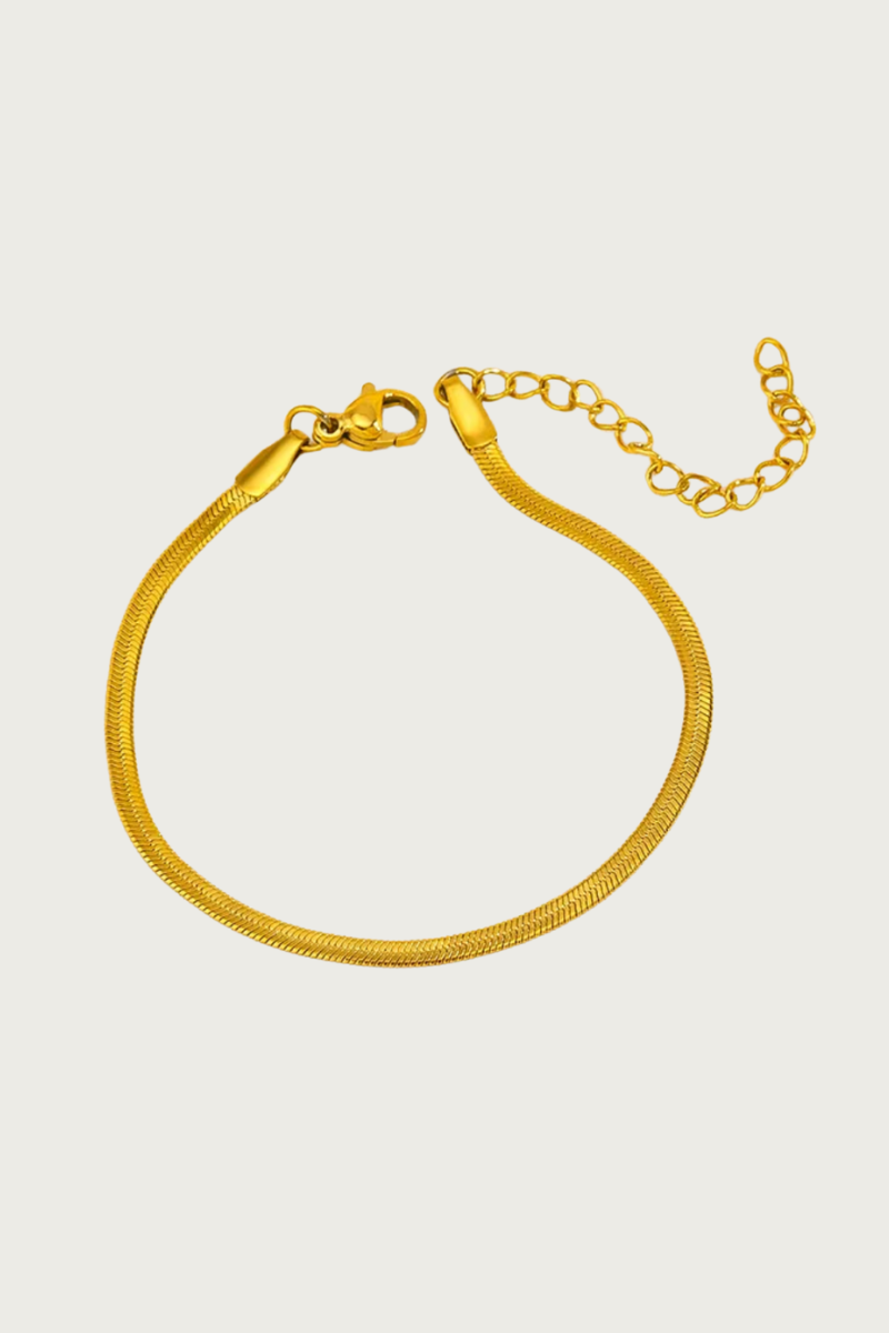 Gouden schakelarmband met verstelbare sluiting van FencyJewels, minimalistisch en elegant design