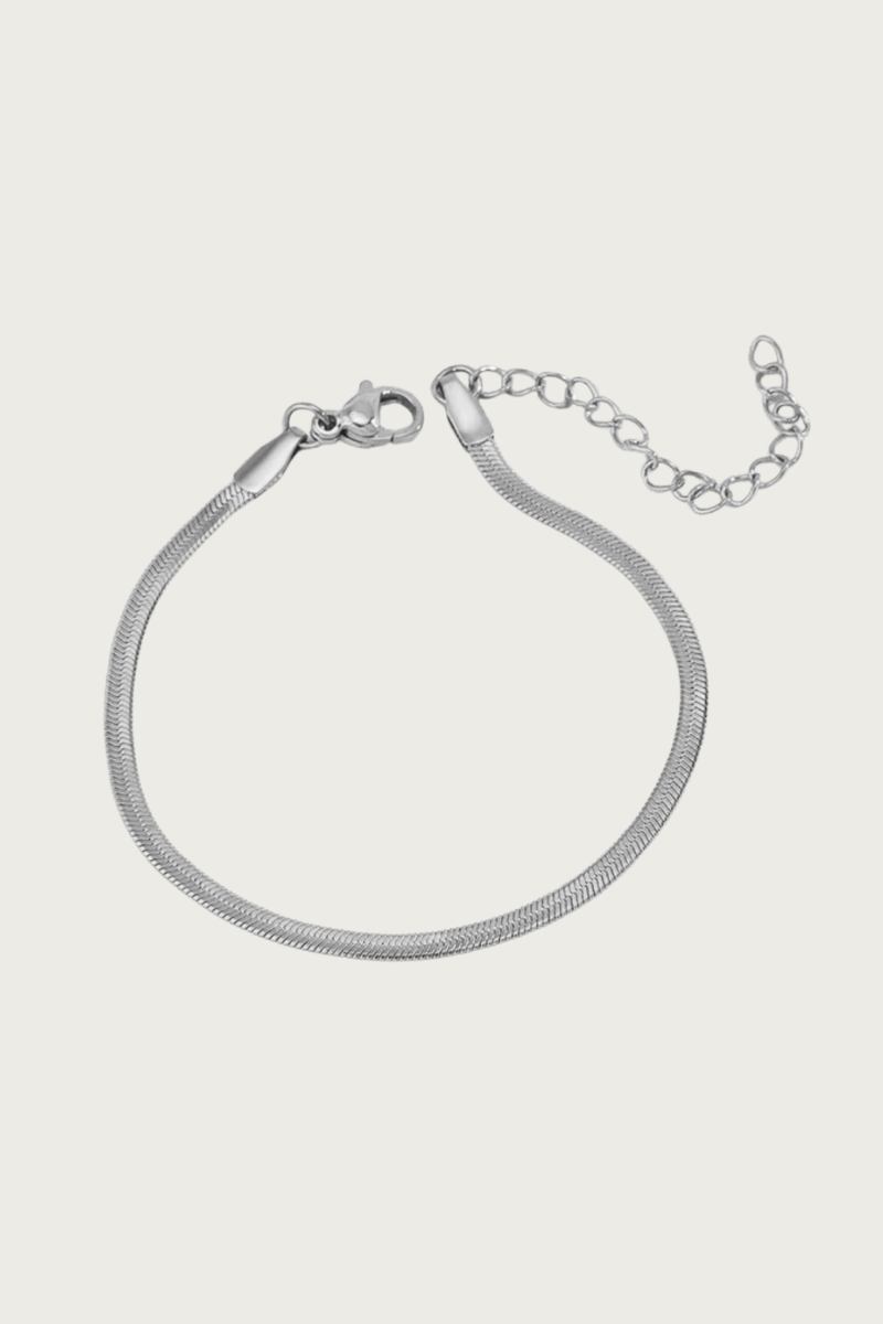 Zilveren schakelarmband met verstelbare sluiting van FencyJewels, minimalistisch en elegant design