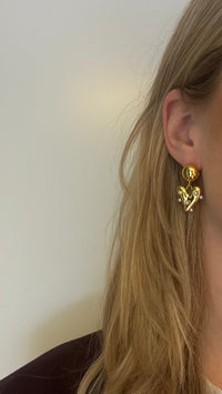 Heart pearl oorbellen Fencyjewels