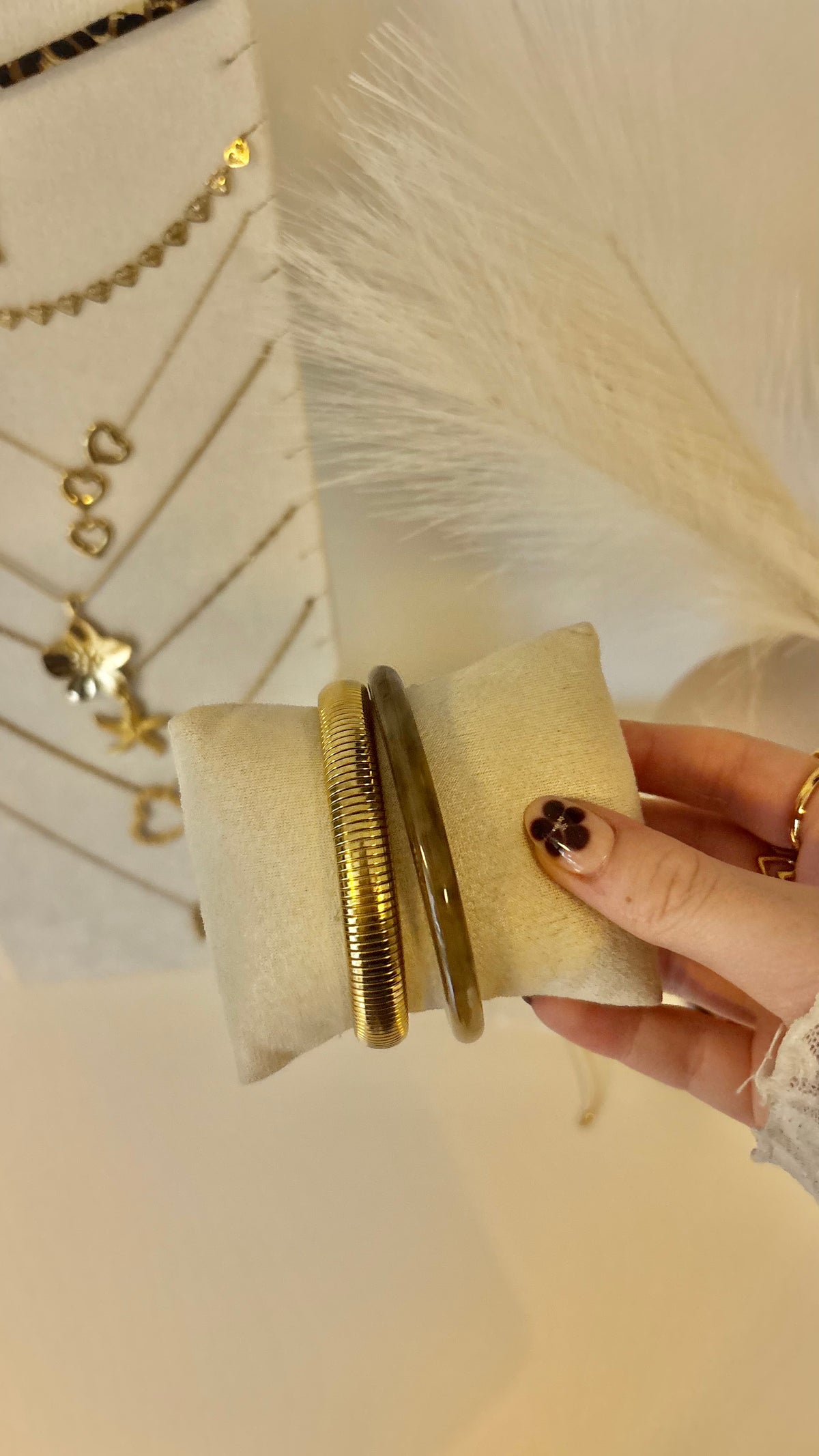 Bruine bangle Fencyjewels